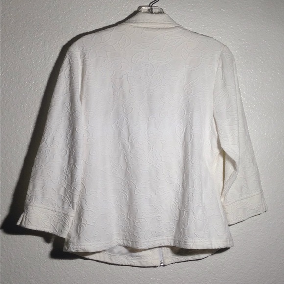 FINAL MARKDOWN Ladies' Laura Ashley Textured Zippered Jacket med - Picture 4 of 4